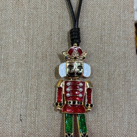 Large Nutcracker pendant necklace with a black cord - Picture 2 of 2